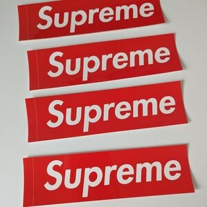 Authentic Supreme Red Box Logo Sticker 4 pieces